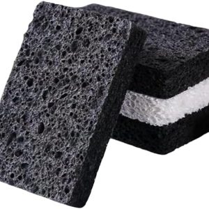 Amust 12-Pack Compressed Cellulose Sponges for Kitchen and Rest room Cleansing, Pure Black & White Pop-Up Sponges, OS-KCS0023