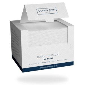 Clear Pores and skin Membership XL™ Clear Towels – 100% USDA Biobased Disposable Face Wipes, Make-up Remover Dry Towelettes, Extremely Mushy, 50 Rely, Single Pack