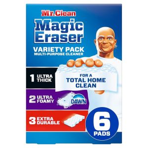 Mr. Clear Magic Eraser Sponge Selection Pack: All-Objective Cleaner & Scrubber for Kitchen, Lavatory, Bathe, and Oven – Contains 1 Extremely Thick, 2 Extremely Foamy, & 3 further sponges