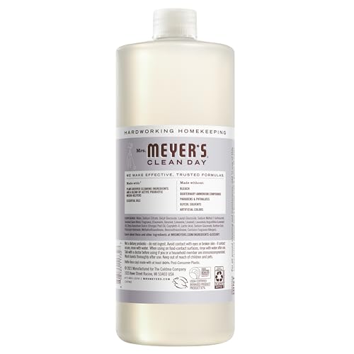 MRS. MEYER'S CLEAN DAY Lavender Probiotic Multi-Floor Focus Cleaner, 32 Fl Oz - Successfully Cleans Crevices and Powerful Stains