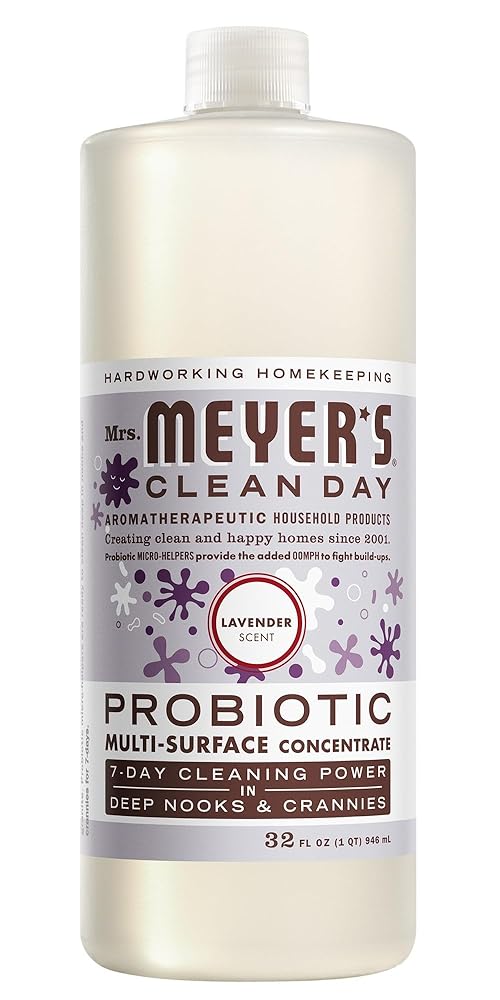 MRS. MEYER’S CLEAN DAY Lavender Probiotic Multi-Floor Focus Cleaner, 32 Fl Oz – Successfully Cleans Crevices and Powerful Stains