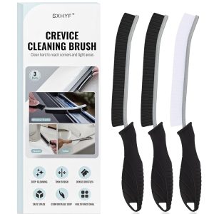 SXhyf Arduous Bristle Cleansing Brush – Versatile Crevice Scrub Device for Dwelling Use, Very best for Bogs, Kitchens, Home windows, Taps, and Extra