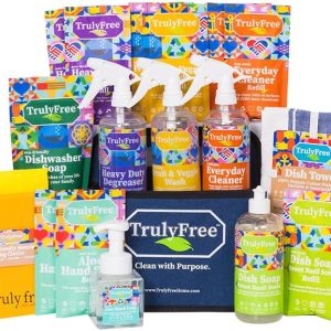 Actually Free Full Kitchen Cleansing Provides Bundle: 9-Piece Pure and Natural Cleansing Set, Pet-Protected Dwelling Cleansing Package with Plant-Primarily based Merchandise